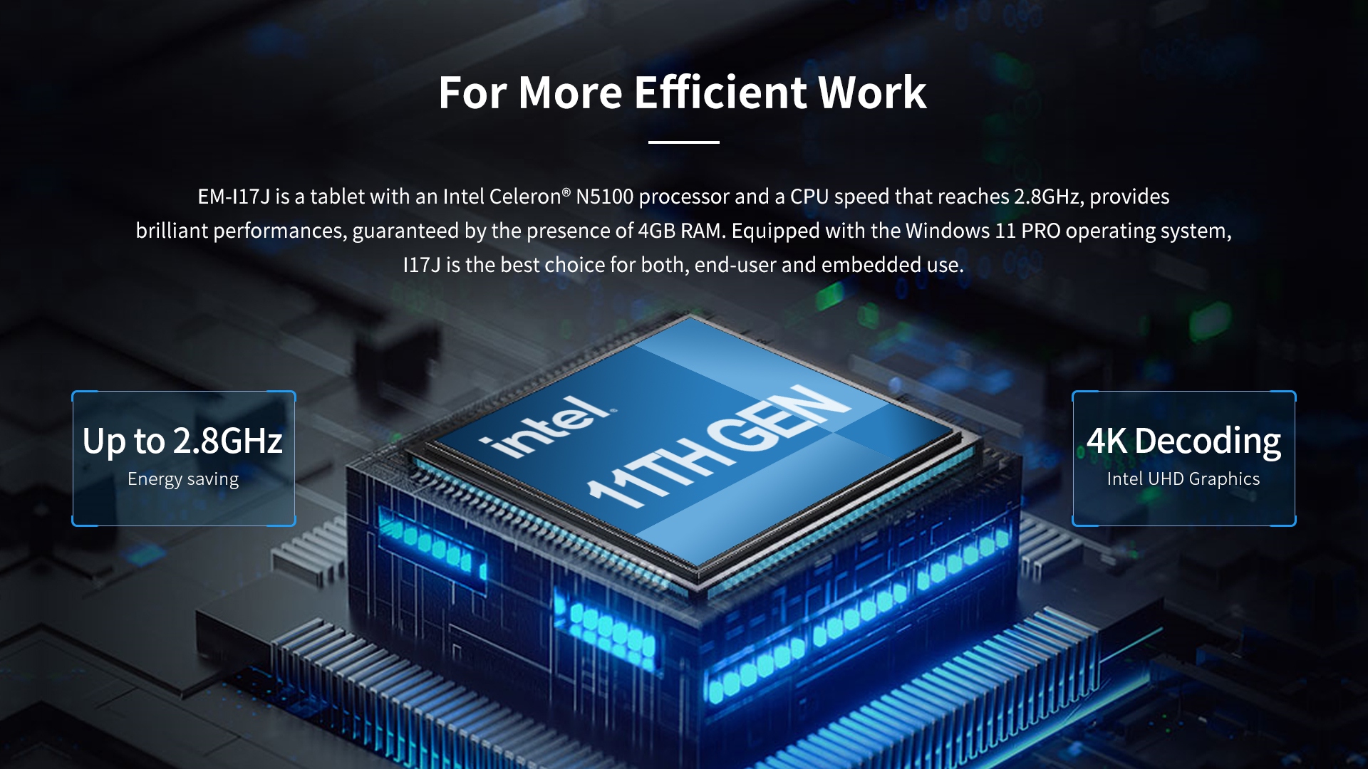 EM-117J is a tablet with an Intel Celeron