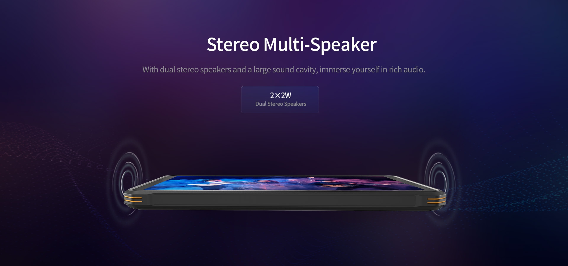 With dual stereo speakers and a large sound cavity, immerse yourself in rich audio.