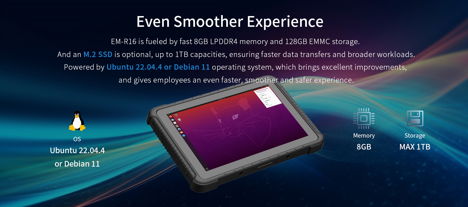EM-R16 StOuage and OS Options - Ubuntu and Debian SuppOut